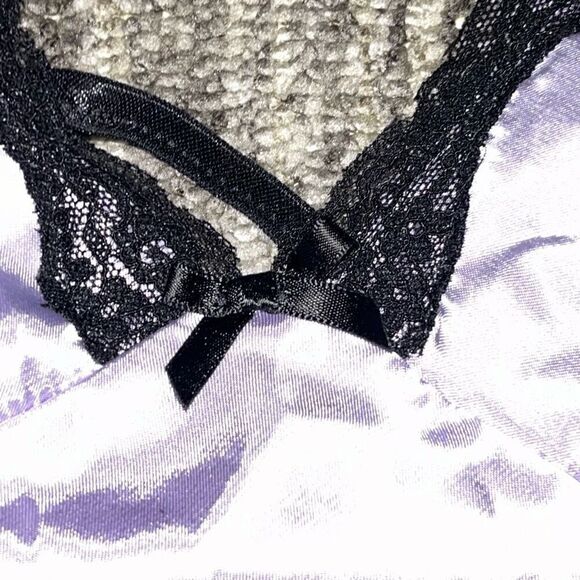 Apt 9 Intimates Womens Small Mini Slip Dress Purple Black Lace Chemise‎ Lingerie - Picture 3 of 8